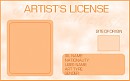 Artist's License- Blank online