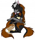 - Father and daughter's hug -
