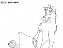 Balto is SCARED lineart