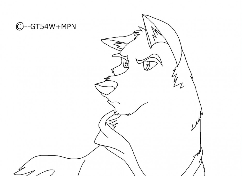 RANDOM ANGRY BALTO LINEART