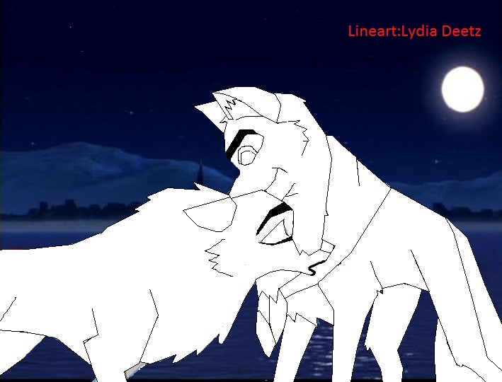 Balto couple lineart #2
