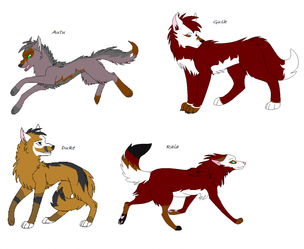 4 characters- re-designed!