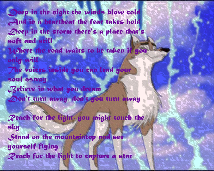 Balto 2 w/ Reach for the Light lyrics