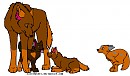 Moon and her pups from Blaze