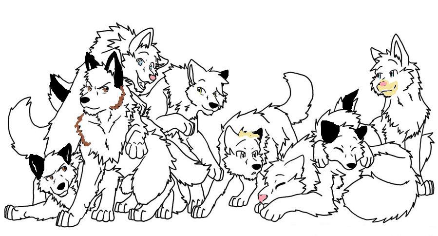 The whole family