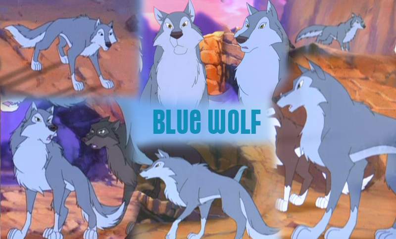Blue Wolf Collage