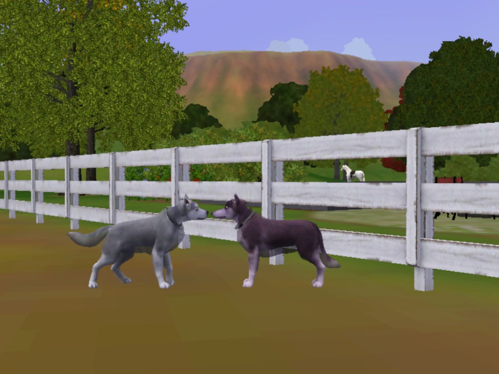 Ralph and Dusty in the Sims pets 3!