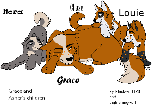Grace and Asher's pups