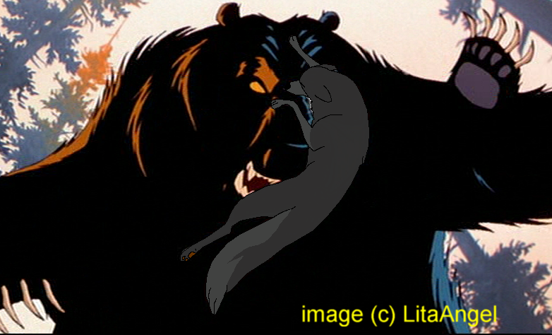 Fighting a bear