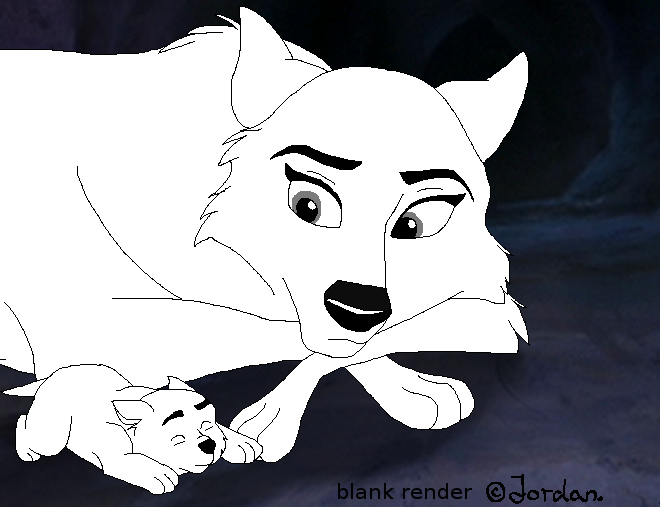 Female and newborn blank render
