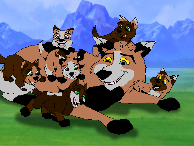 Drew and his Pups :3