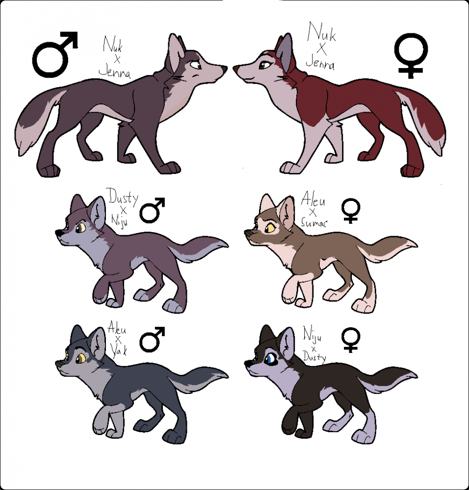 Pups from my special fan stories