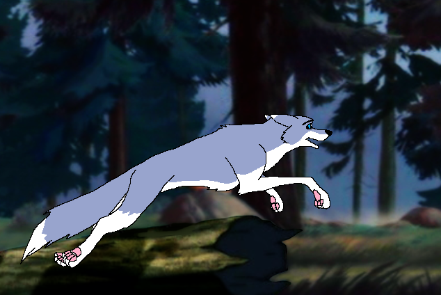 Ice,a run in the forest