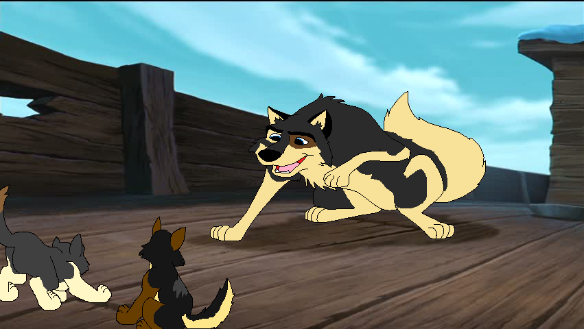 Stone playing with his pups!!