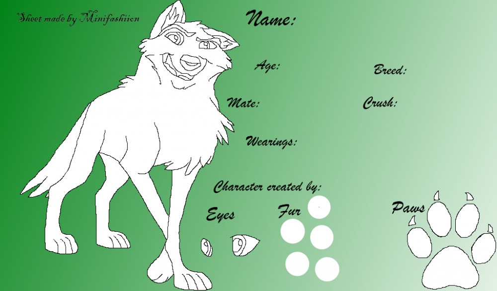 Male blank sheet