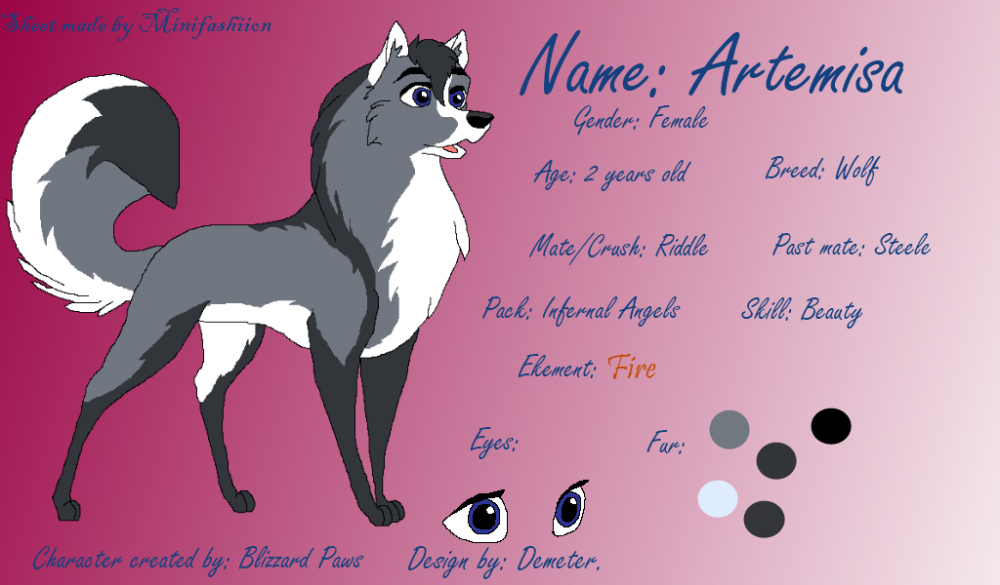 Sheet for Artemisa - Request Blizzard Paws