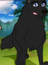 blackie is following his sister starest to find a 