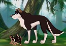 Walking with his pups