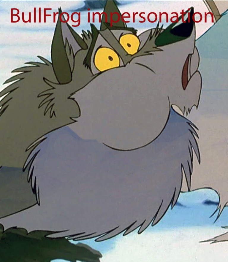 Bullfrog impersonation