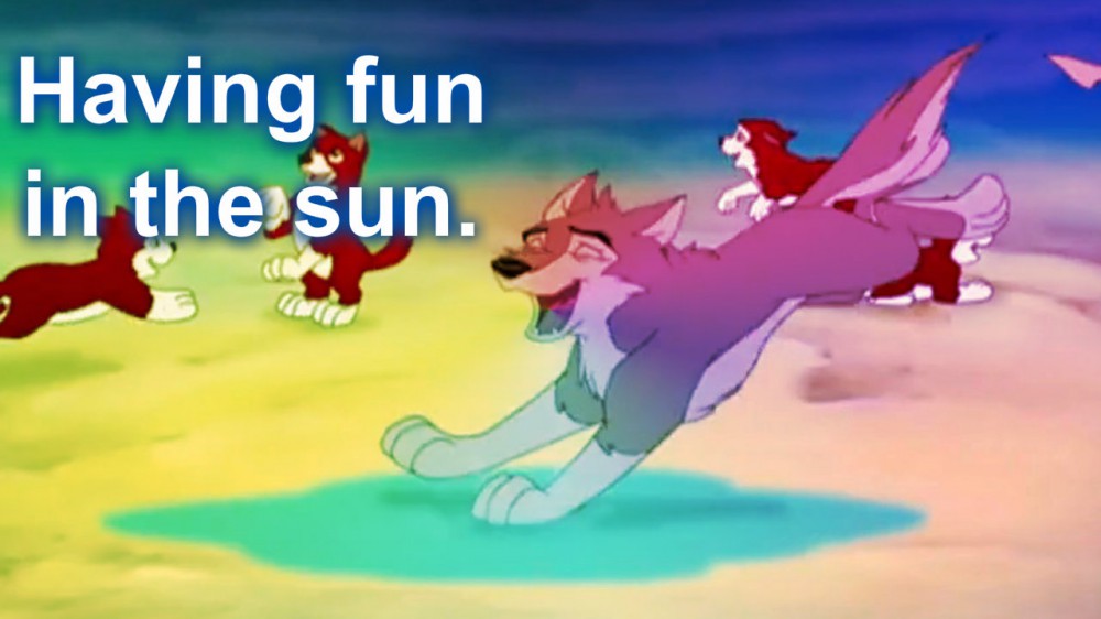 Having fun in the sun