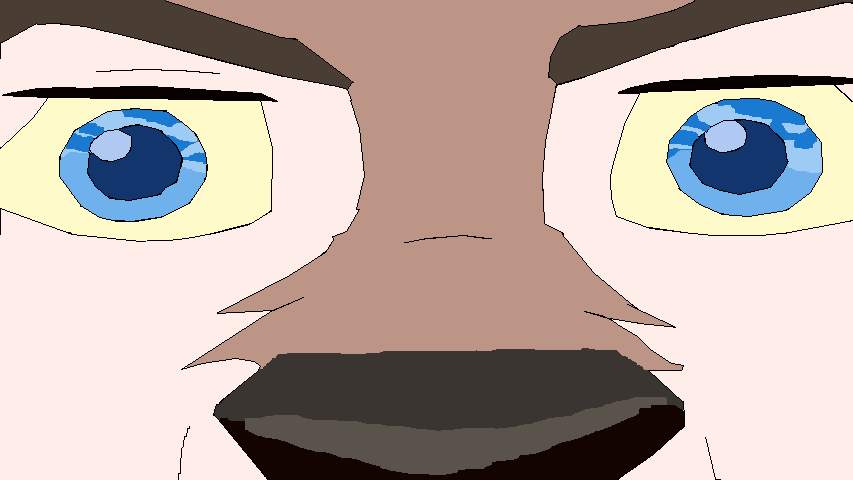 Aleu's face close up