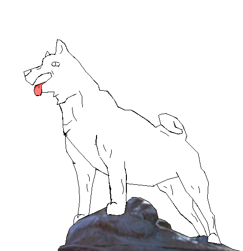 Balto statue lineart