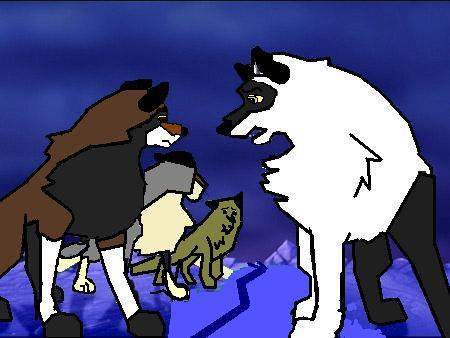Ciani, Odessa, Detliff and a randon wolf.