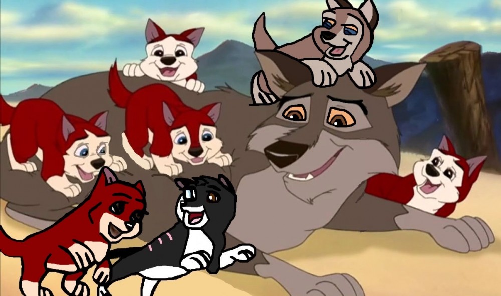 Balto with his pups