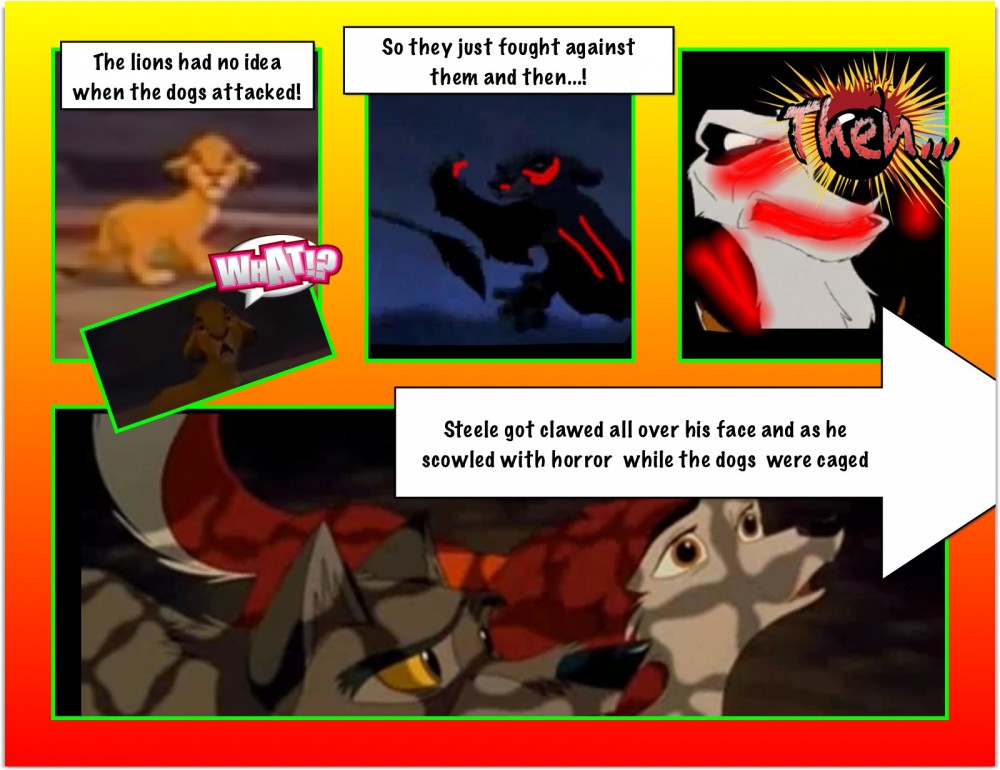 Page three lions vs dogs...