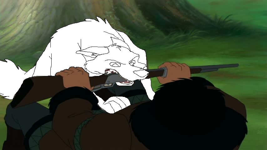 Dog Fighting Hunter Blank Render