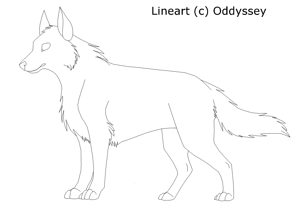 Free wolf lineart