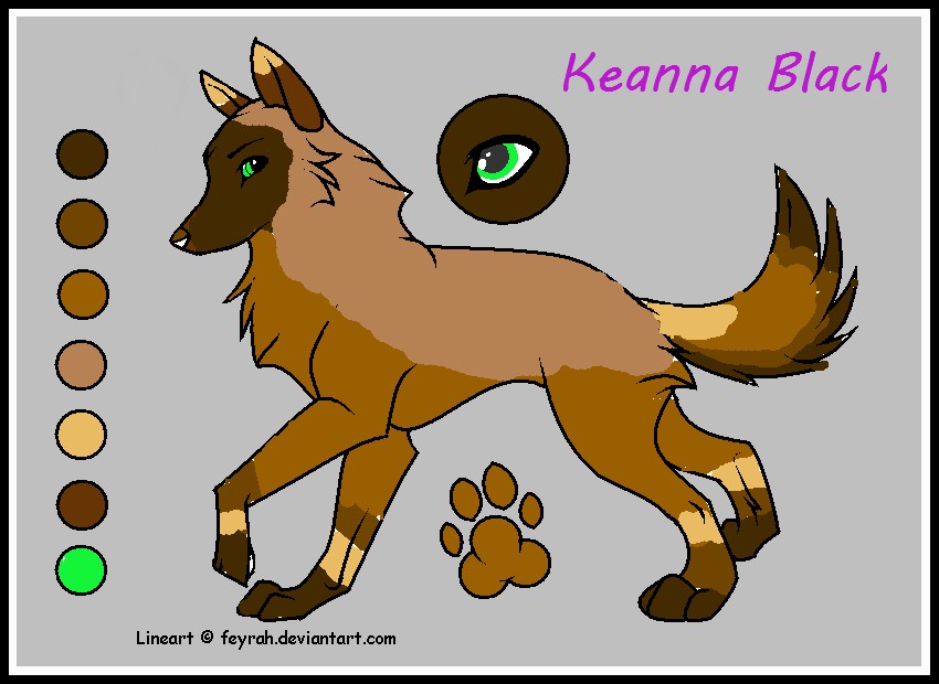 New Fursona ~ Keanna Black.