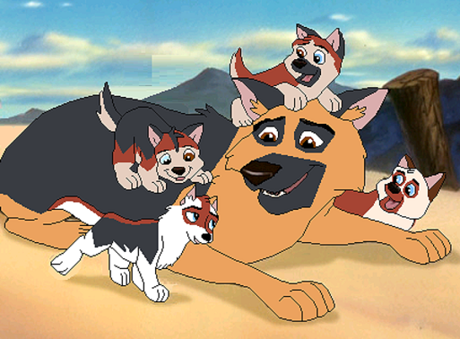 Trace and pups