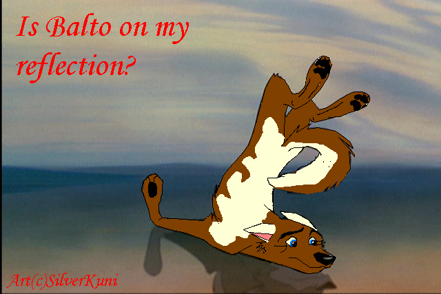 Balto in Vixey's reflection