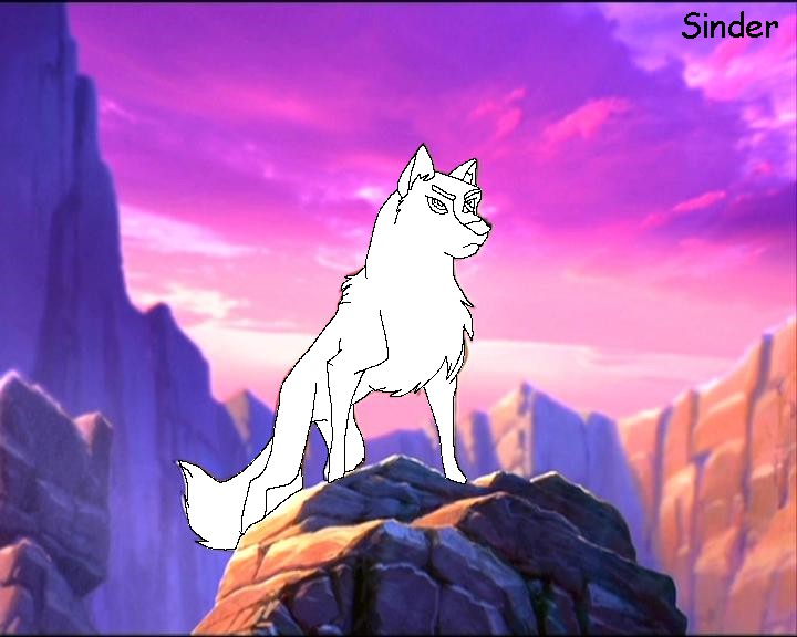 Wolf On Rock Lineart