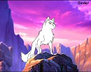 Wolf On Rock Lineart
