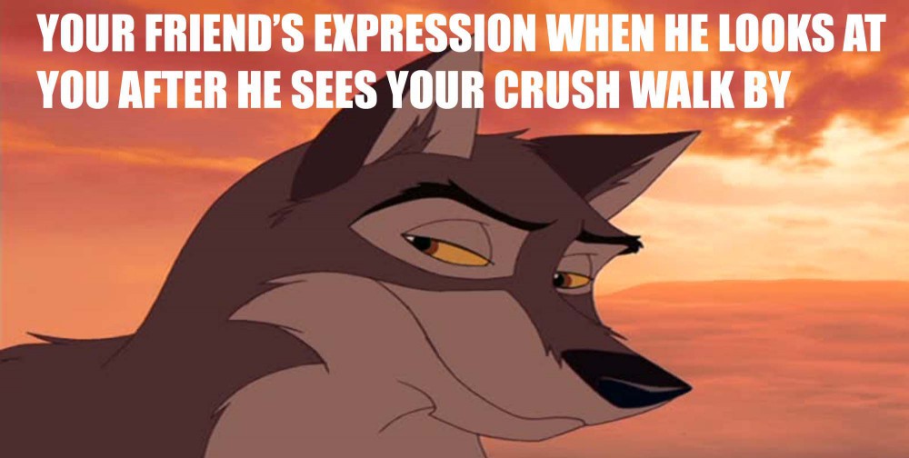 When your crush walks by