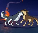 Dusty with...a WOLF??