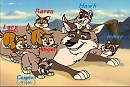 Bandit and his puppies :3 