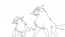 Two Wolves Lineart to use