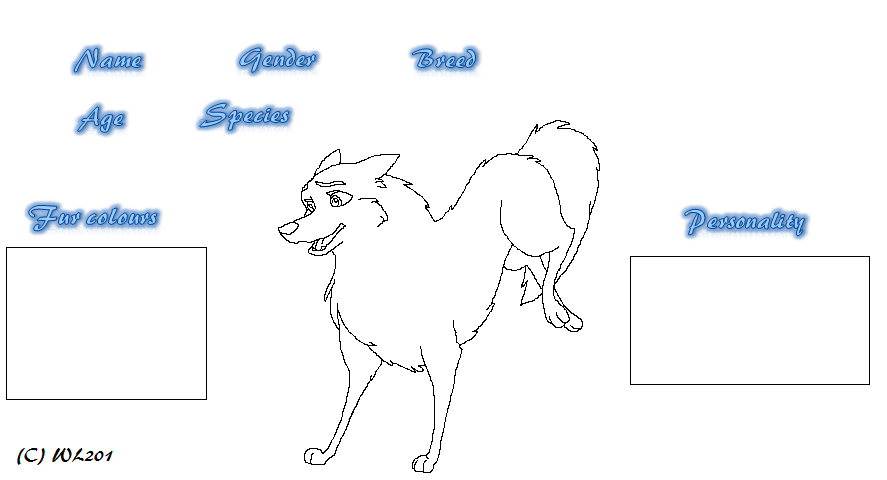 Female character sheet.