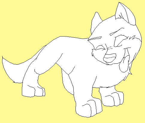 Lineart - Silly pup