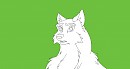 Lineart - Fluffy wolf