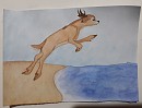 Bambi à la plage [couleur]