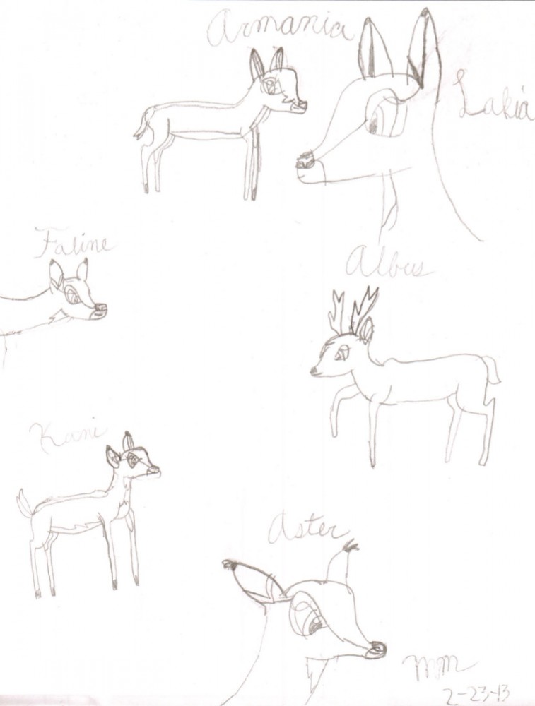 Doodle deer and gift for MLW and saske
