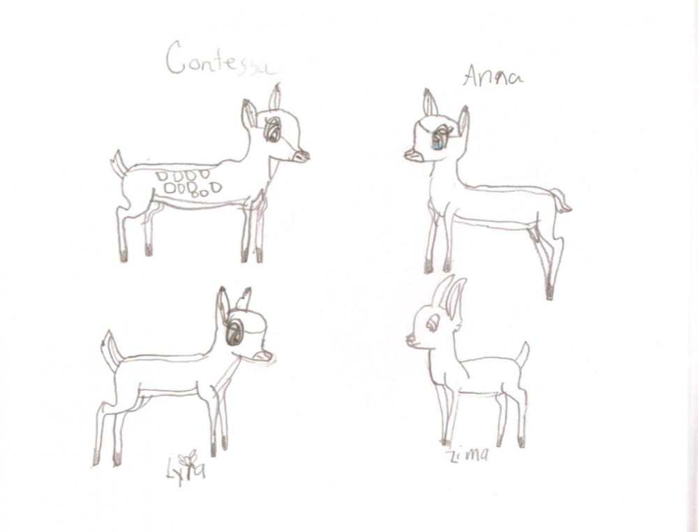Doe fawns of the silver herd