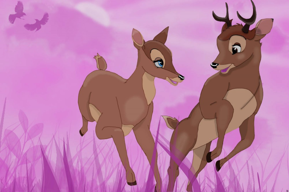 Pour la Saint Valentin, Féline et Bambi batifolent