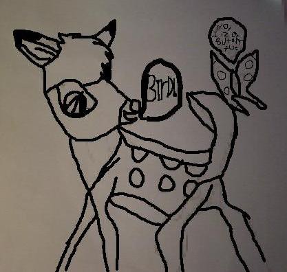 Bambee and teh butahflie (LOL)