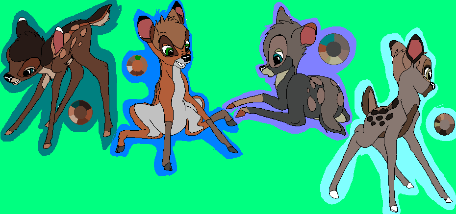 Adoptable Set 3: Bambi 1 Renders