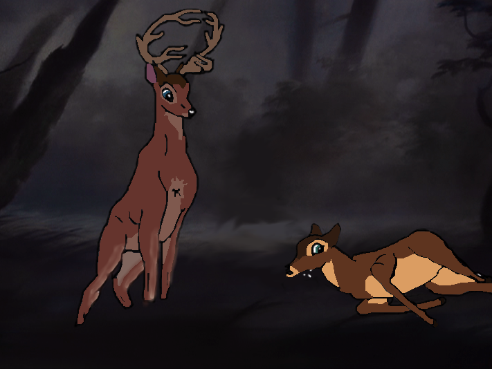 Adelle and the unknown mule deer/white-tailed deer